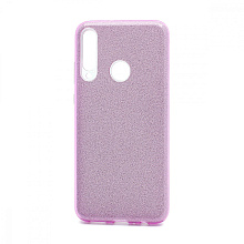 Чехол Fashion с блестками силикон-пластик для Huawei Y6p фиолетовый