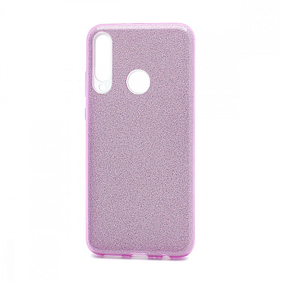 Чехол Fashion с блестками силикон-пластик для Huawei Y6p фиолетовый