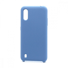 Чехол Silicone Cover Color для Samsung Galaxy A01 (010) синий 