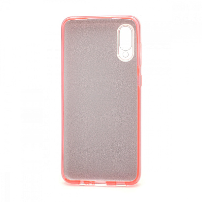 Чехол Fashion с блестками силикон-пластик для Samsung Galaxy A02/M02 розовый