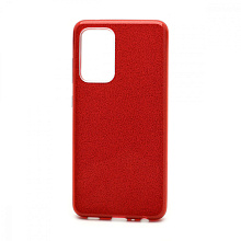 Чехол Fashion с блестками силикон-пластик для Samsung Galaxy A52 красный