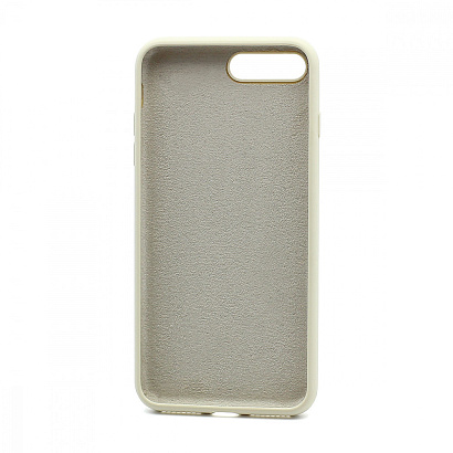 Чехол Silicone Case без лого для Apple iPhone 7/8 Plus (полная защита) (011) бежевый