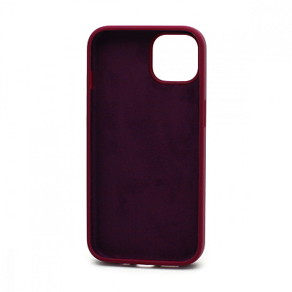 Чехол Silicone Case без лого для Apple iPhone 13/6.1 (полная защита) (052) бордовый