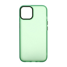 Чехол Metal Frame матовый для Apple iPhone 14/6.1 (005) зеленый