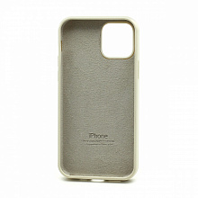 Чехол Silicone Case с лого для Apple iPhone 12/12 Pro/6.1 (полная защита) (011) бежевый