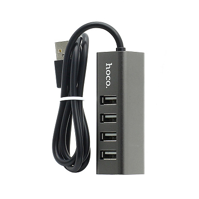 USB HUB Hoco HB1 4 порта серый
