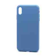 Чехол Silicone Case без лого для Apple iPhone XS Max (полная защита) (024) синий