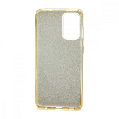 Чехол Fashion с блестками силикон-пластик для Samsung Galaxy A72 золотистый