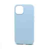 Чехол Silicone Case без лого для Apple iPhone 13/6.1 (полная защита) (043) голубой