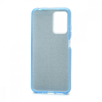Чехол Fashion с блестками силикон-пластик для Xiaomi Redmi 10 голубой