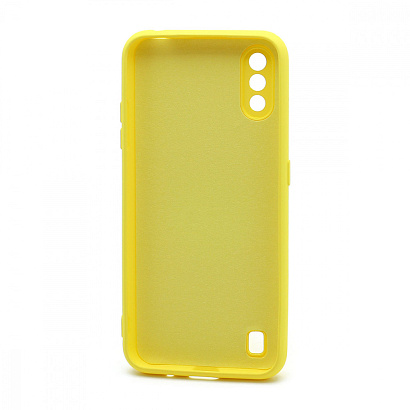 Чехол Silicone Case NEW ERA (накладка/силикон) для Samsung Galaxy A01 желтый