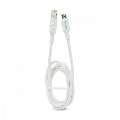 Кабель USB - Micro USB Borofone BX33 "Billow flash" (4А, 100см) белый