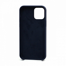 Чехол Silicone Case с лого для Apple iPhone 12/12 Pro/6.1 (008) темно си