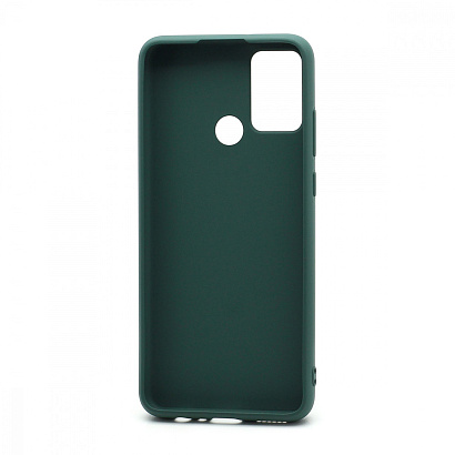 Чехол силиконовый с кожаной вставкой Leather Cover для Huawei Honor 9A зеленый