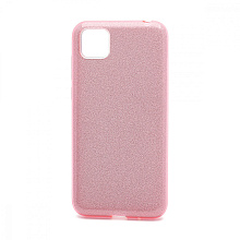 Чехол Fashion с блестками силикон-пластик для Huawei Honor 9S/Y5p розовый