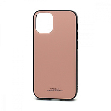 Чехол со стеклянной вставкой без лого для Apple iPhone 12 mini/5.4 розовый