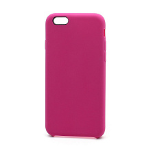 Чехол Silicone Case без лого для Apple iPhone 6/6S (054) темно розовый