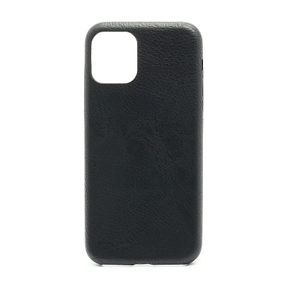 Чехол Sibling (без лого) для Apple  iPhone 11 Pro/5.8 (силикон-кожа/copi/неполная защита) чёрный