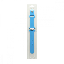 Силиконовый ремешoк для часов Apple Watch 42/44мм голубой (016) (S)