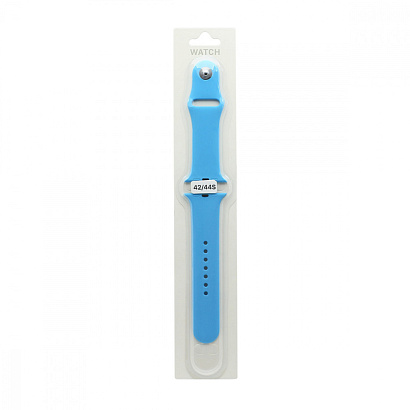 Силиконовый ремешoк для часов Apple Watch 42/44мм голубой (016) (S)