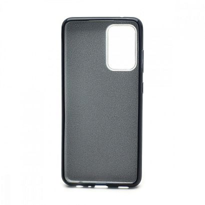 Чехол Fashion с блестками силикон-пластик для Samsung Galaxy A52 черный