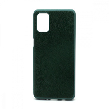 Чехол силиконовый с кожаной вставкой Leather Cover для Samsung Galaxy M31S зеленый
