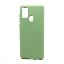 Чехол Silicone Case NEW ERA (накладка/силикон) для Samsung Galaxy A21S зеленый