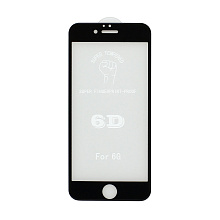 Защитное стекло 6D Premium для Apple iPhone 6/6S черное тех. пак