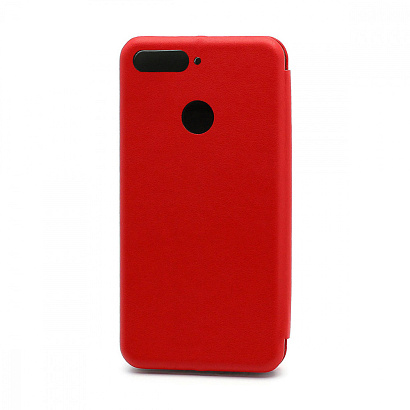 Чехол-книжка BF модельный (силикон/кожа) для Huawei Honor 7A Pro/Y6 Prime 2018 красный