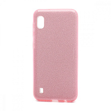 Чехол Fashion с блестками силикон-пластик для Samsung Galaxy A10 розовый