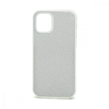 Чехол Fashion с блестками силикон-пластик для Apple iPhone 12 Mini/5.4 серебристый