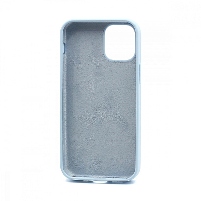 Чехол Silicone Case без лого для Apple iPhone 12 mini/5.4 (полная защита) (043) голубой
