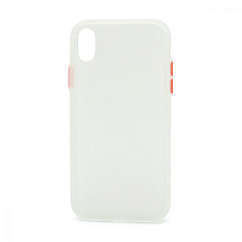 Чехол Shockproof Lite силикон-пластик для Apple iPhone XR бело-красный