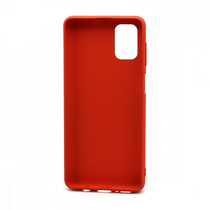 Чехол силиконовый с кожаной вставкой Leather Cover для Samsung Galaxy M51 красный