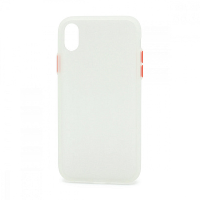 Чехол Shockproof Lite силикон-пластик для Apple iPhone XR бело-красный