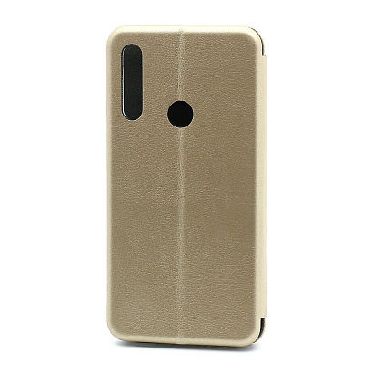 Чехол-книжка BF модельный (силикон/кожа) для Huawei Honor 9X/P Smart Z золотистый
