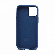 Чехол Silicone Case с лого для Apple iPhone 12 mini/5.4 (полная защита) (020) синий