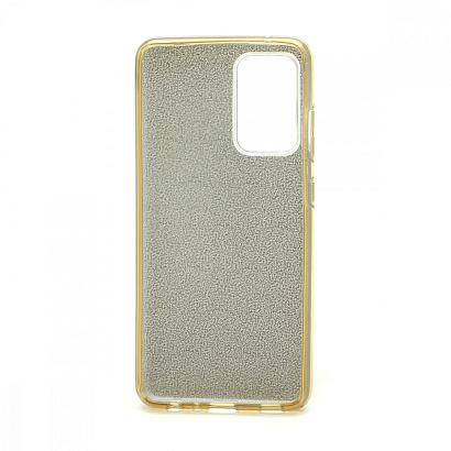 Чехол Fashion с блестками силикон-пластик для Samsung Galaxy A52 золотистый