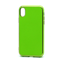 Чехол Silicone case Onyx Clear (накладка/силикон) для Apple iPhone XR зеленый