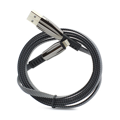 Кабель USB - Lightning HOCO U70 "Splendor" (2.4А, 120см) темно серый