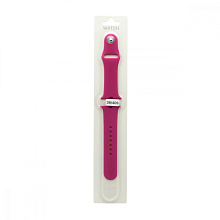 Силиконовый ремешoк для часов Apple Watch 38/40мм розовый (052) (S)