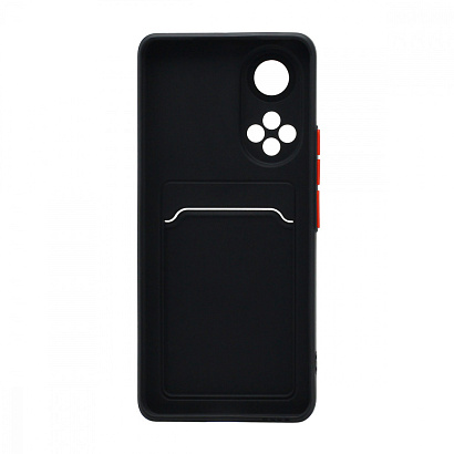 Чехол с кармашком и цветными кнопками для Huawei Honor 50/Nova 9 (006) черный