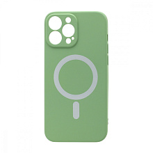 Чехол Magnet для Apple iPhone 13 Pro Max/6.7 (Soft Touch/MSafe) темно зеленый