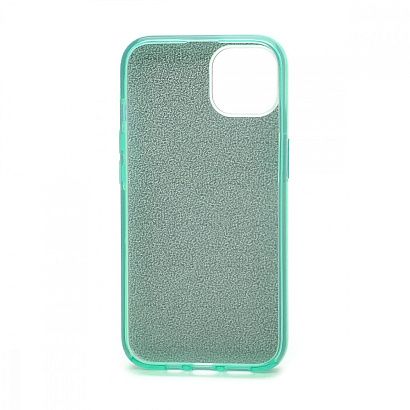 Чехол Fashion с блестками силикон-пластик для Apple iPhone 13/6.1 зеленый