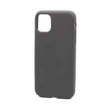 Чехол Silicone Case без лого для Apple iPhone 11/6.1 (полная защита) (022) темно серый