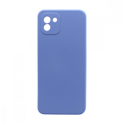 Чехол Silicone Case NEW ERA (накладка/силикон) для Samsung Galaxy A03 голубой