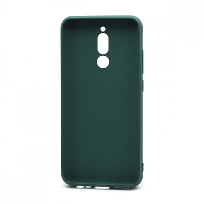 Чехол силиконовый с кожаной вставкой Leather Cover для Xiaomi Redmi 8 зеленый