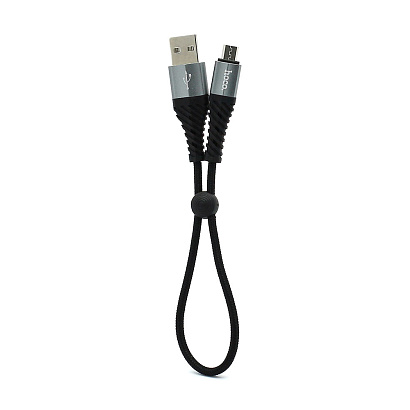 Кабель USB - Micro USB HOCO X38 "Cool Charging" (2.4А, 25см) черный