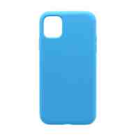 Чехол Silicone Case без лого для Apple iPhone 11/6.1 (полная защита) (016) голубой