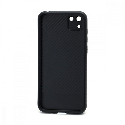 Чехол со стеклянной вставкой без лого для Huawei Honor 9S/Y5p черный